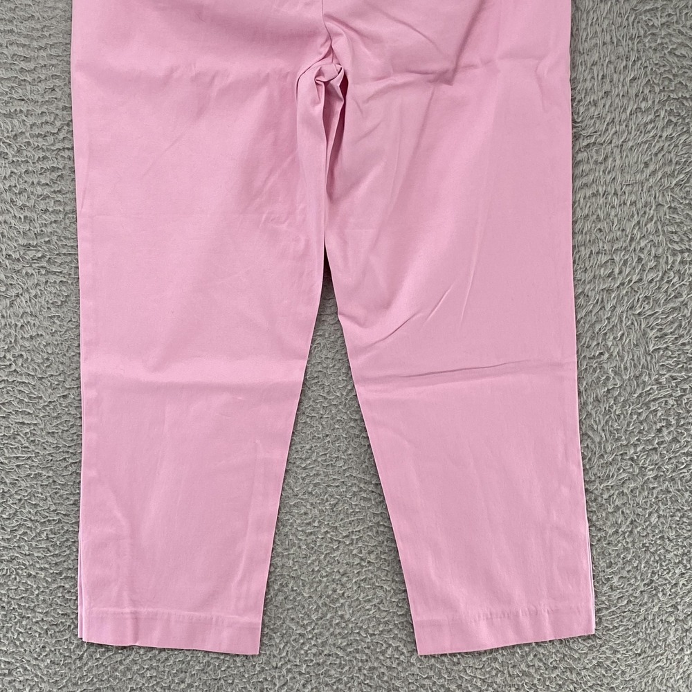 Talbots Perfect Crop Pants Womens 2P Pink Curvy Slim Leg Stretch Twill Ankle‎ - Picture 14 of 16